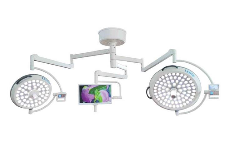 LED高清摄像无影灯特殊设计监视器悬挂吊臂，定位准确、操作灵活无漂移，且外置摄像还可以360度无限位旋转